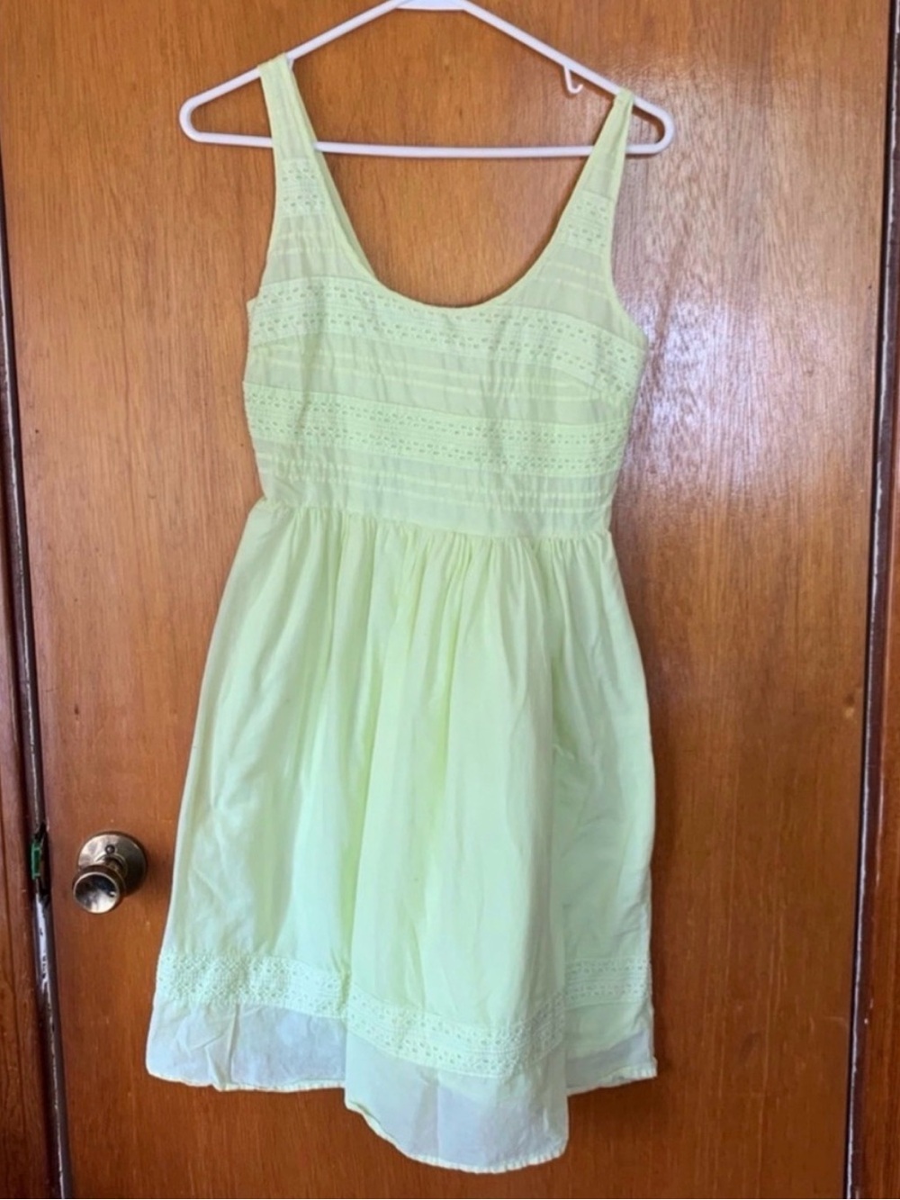 Old Navy Pale Yellow Sleeveless Eyelet Sundress